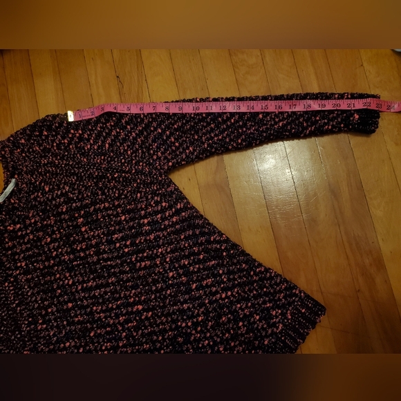 Maje Knit Crochet Sweater. Bright neon pink and black. Size 1 (small). - Picture 12 of 13